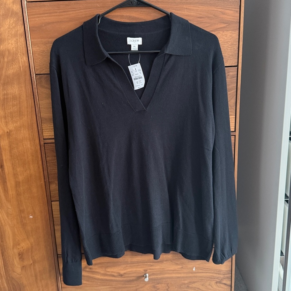 J. Crew Factory Cotton-blend polo sweater Size XL - Picture 2 of 8